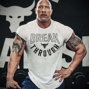 Under Armour Project Rock Break Through HeatGear T-Shirt Mens Size XXL